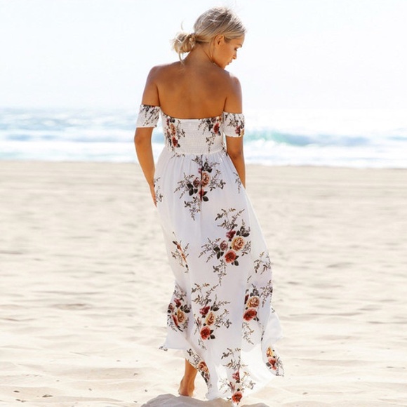 🌺BOHO Off The Shoulder Floral Dress🌺 - Picture 5 of 6